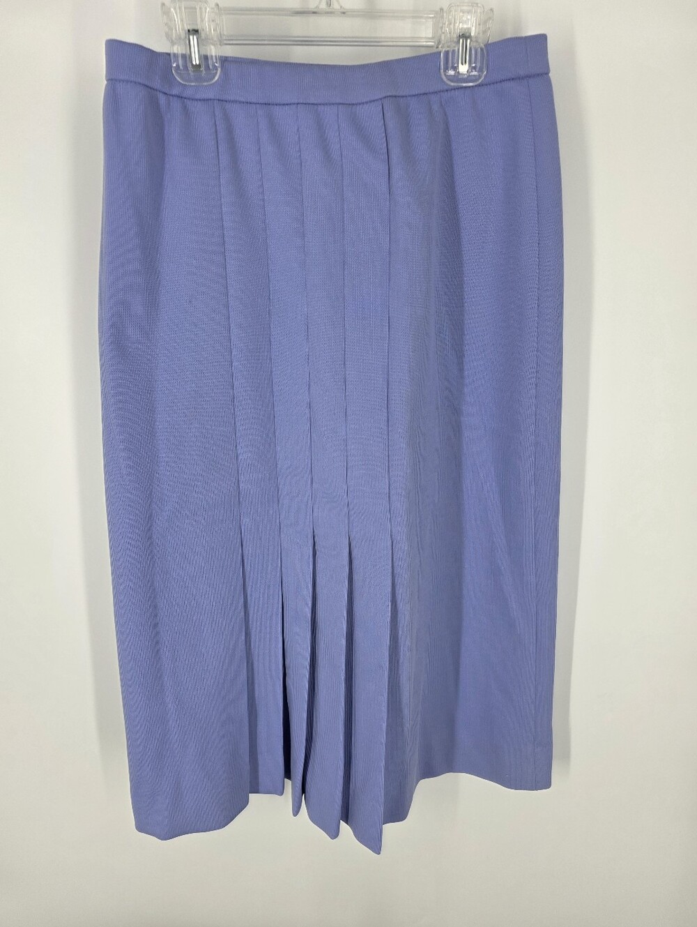 Vintage James Kenrob Lavender Pleated Knit Midi Skirt Size 8 Union Made USA 1970